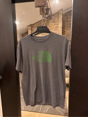 Vintage The North Face Big Logo Grey Short Sleeve Tees L